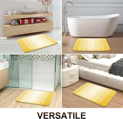 OLANLY Large Bathroom Rugs Mat 44x32, Extra Soft Absorbent Microfiber Bath Rugs, Rubber Backing, Quick Dry, Machine Washable Bath Mat for Bathroom Floor, Tub and Shower, Home Decor Accessories, Yellow