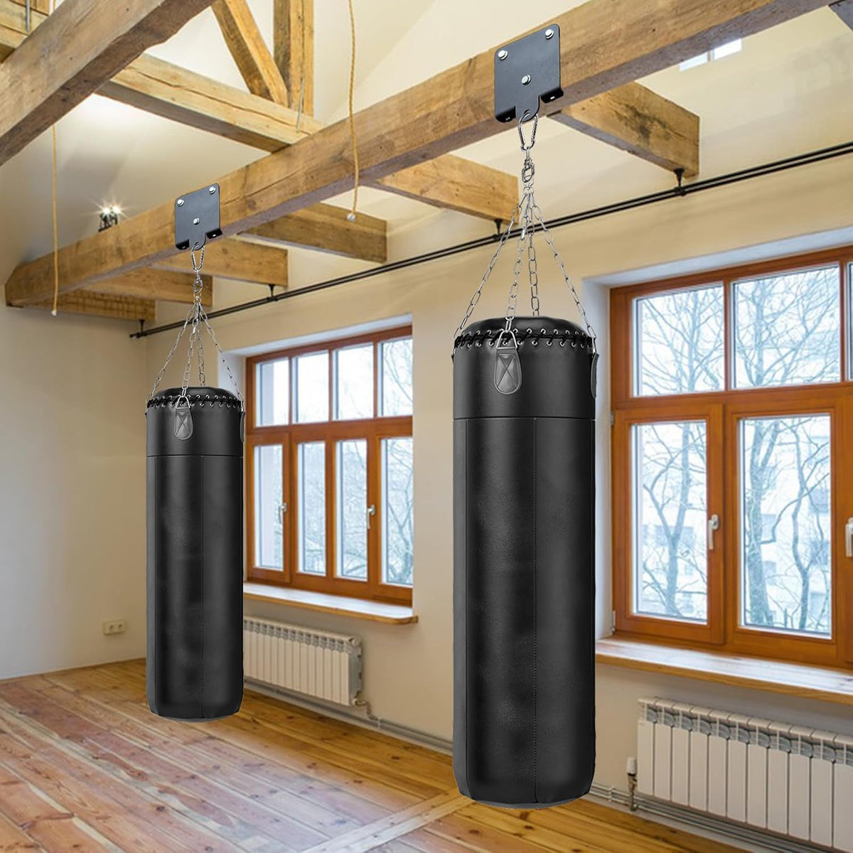 Heavy Punching Boxing Bag Hanger - Heavy Duty Bag Hanger Bracket,360° Rotation Wall Ceiling Mount Wood Beam Hook for Boxing Muay Thai Training,Aerial Yoga Swing & Hammock