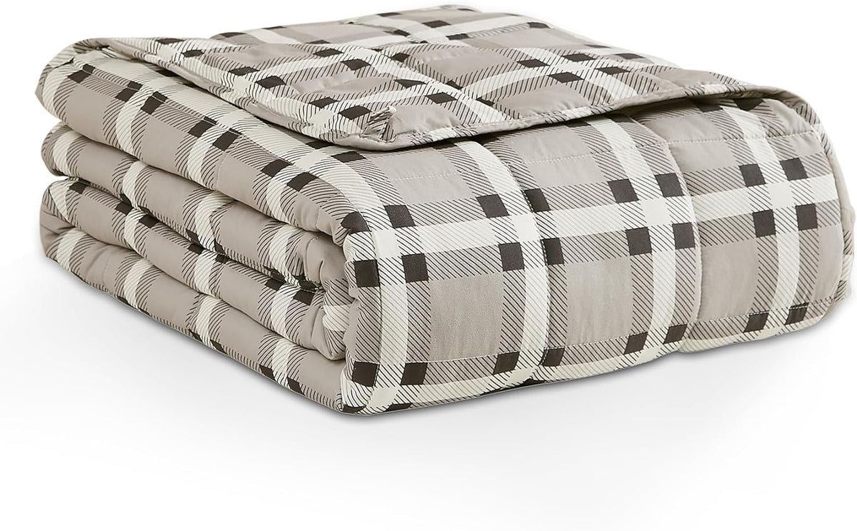 L'AGRATY Weighted Blanket - 48"x72" 20lbs Cooling Breathable Heavy Blanket Microfiber Material with Glass Beads Big Blanket for Adult All-Season Summer Fall Winter Soft Thick Comfort Blanket