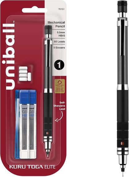 uniball™ Kuru Toga Elite Mechanical Pencil Kit, 0.5mm, HB No. 2, Gun Metal