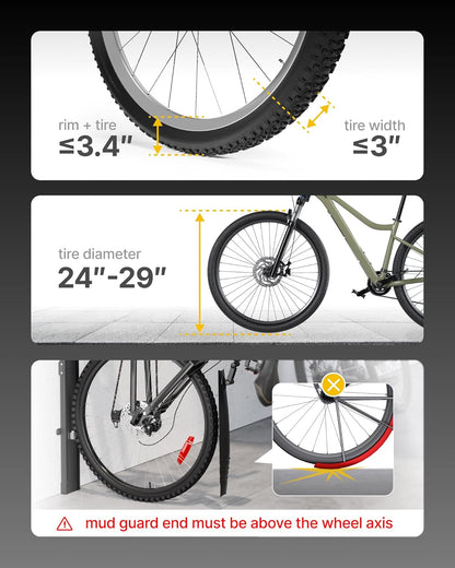 monTEK Automatic Lift EBike Rack – Fits 24-29" Tires, Heavy-Duty Vertical Wall Rack for Bicycles (Up to 71 lbs) - Effortless Lifting, Easy Install - Space-Saving Storage for Garage, Shed, BG