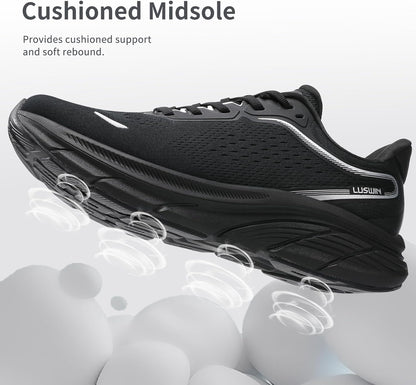 Men's Walking Shoes Lightweight Breathable Cushioning Running Shoes Athletic Tennis Workout Gym Non Slip Comfortable Fashion Sneakers