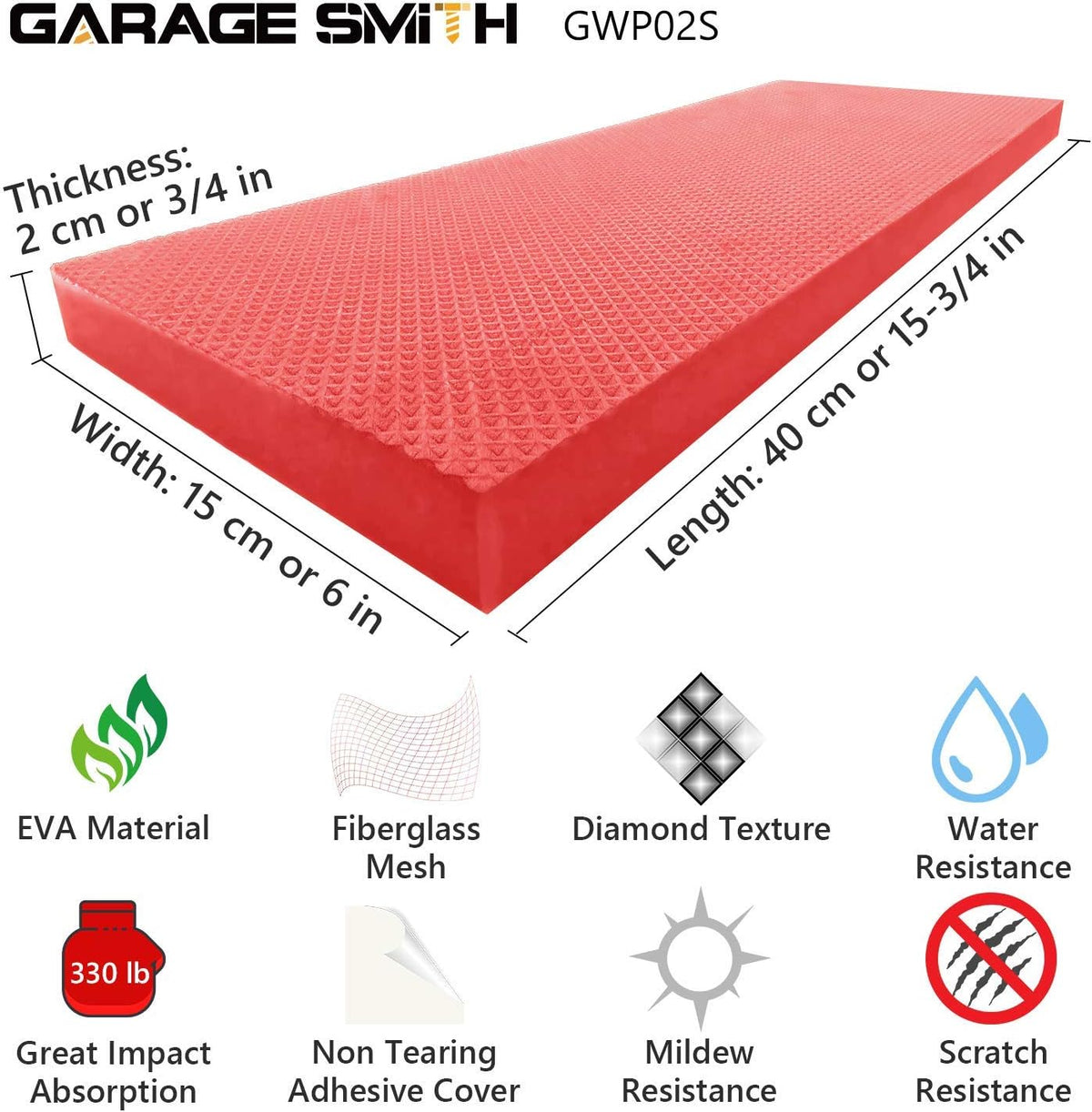 AMPULLA Garage Smith Garage Wall Protector Car Door Protectors, Designed in Germany (4-Pack Red)