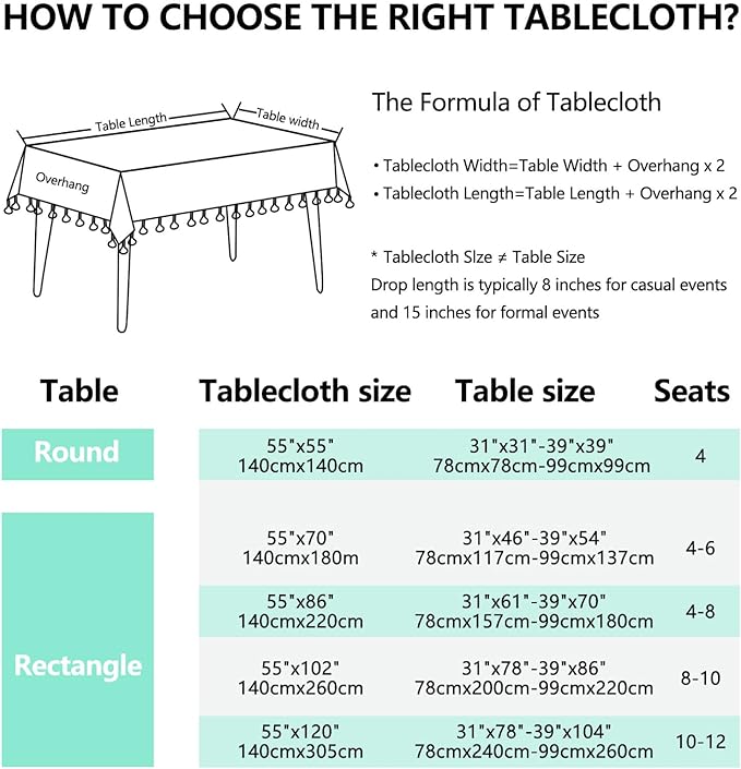 Rectangle Tablecloth Pastoral Style, Waterproof & Stain Resistant Table Cloth Wrinkle Free Table Cover for Dining/Kitchen/Patio, Washable Indoor & Outdoor Use, 55"X70" Red