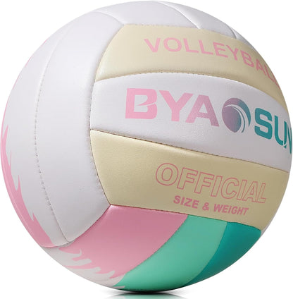Soft Official Volleyball for Indoor Outdoor Beach, Size 5 Training Volleyball for Beginner Teenager Adult…