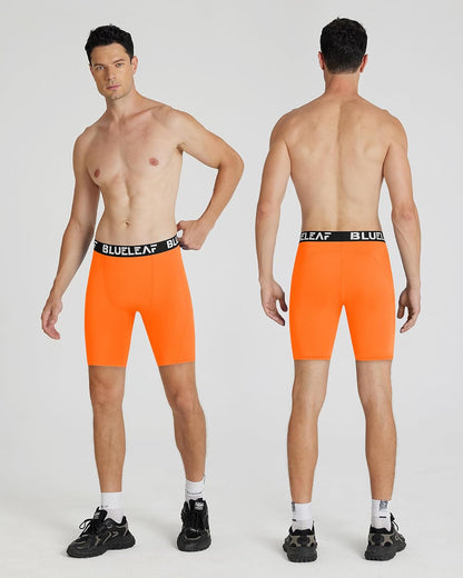 Blueleaf Men's Compression Shorts Sports Running Spandex Shorts Performance Athletic Workout Base Layer Underwear
