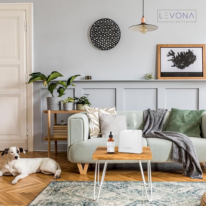Levona Scent Essential Oils - Scents for Home, Hotel & Office Use - Perfect for Home Diffuser & Humidifiers - Aroma Fragrance Oil, Ideal for Massage, Relaxation, and Spa - Sea Water, 120ml