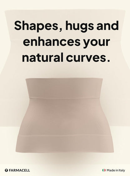 Farmacell Waist Trainer for Women 605 Made in Italy - Seamless Shapewear Tummy Control - Slimming Corset Shapewear
