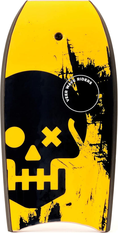 Veer Body Board - High Performance Adult or Child Sized Boogie Board - Bodyboard for Adults, Kids, Boys and Girls - Includes Premium Neoprene Tether with Two-Way Rotation