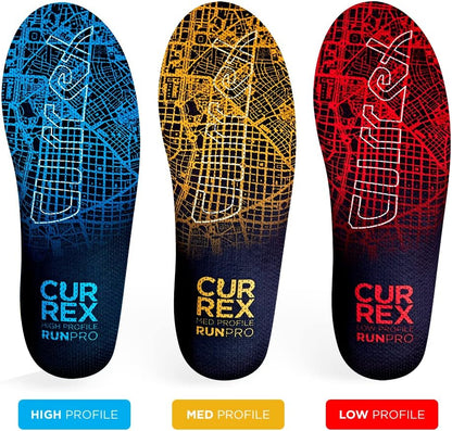 CURREX RunPro Insoles for Running Shoes – Arch Support Inserts to Help Reduce Fatigue, Prevent Injuries & Boost Performance – for Men & Women – Low Arch, Small