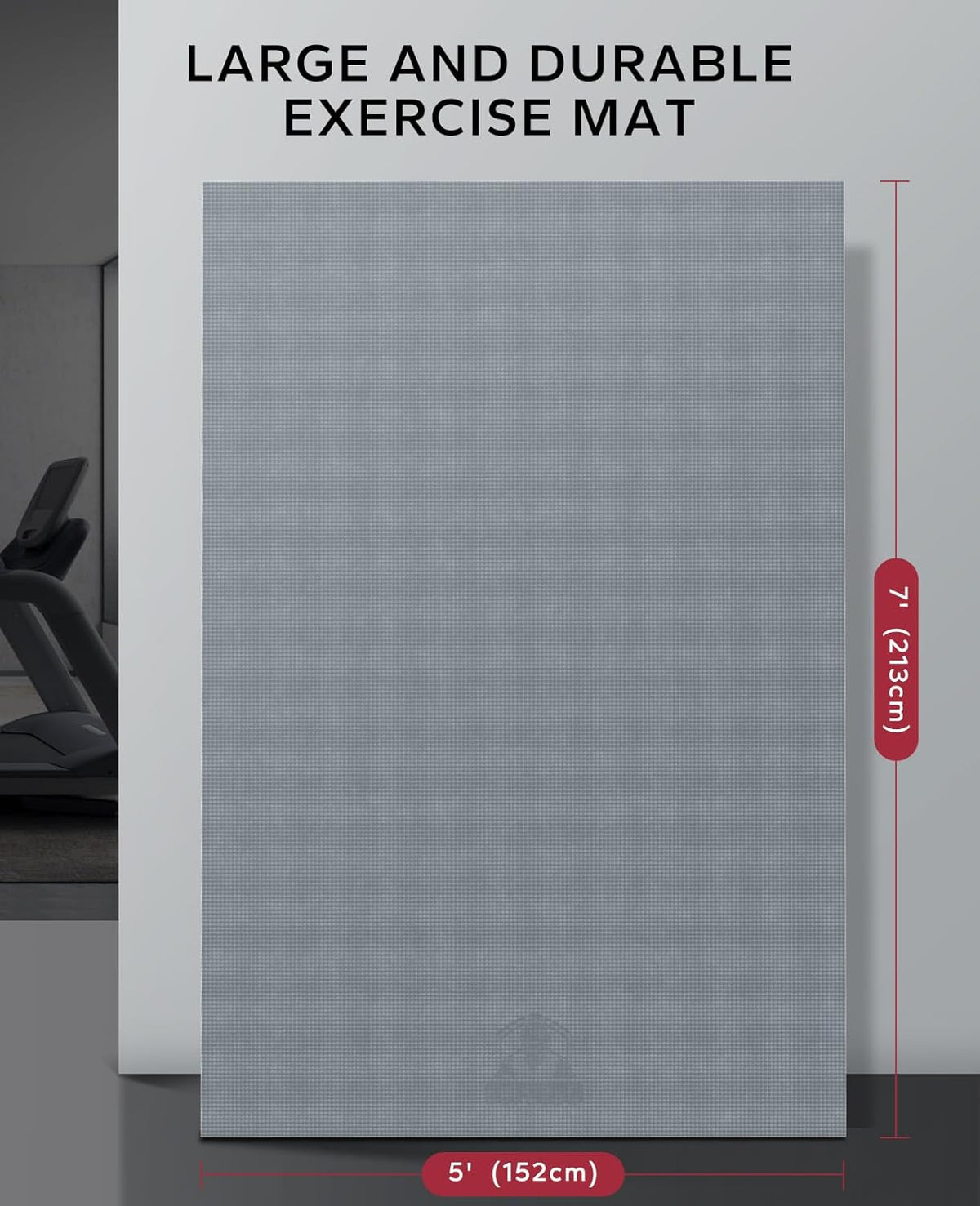 HAPBEAR Extra Large Exercise Mat-7'x5'/6'x8'/6'x9'/6'x10'/6'x12'x8mm(1/3 inch),Non-Slip, Ultra Durable, Thick Workout Mats for Home Gym Flooring Cardio, Yoga Mats for Fitness, High-Density Exercise Mat, Shoes-Friendly