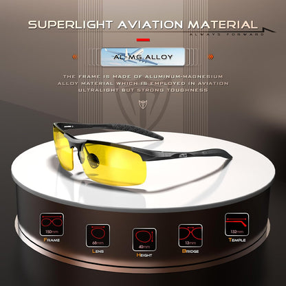 ATTCL Men's Sports Polarized Sunglasses Men for Driving running Fishing Golf - UV Protection Sun glasses Metal Frame