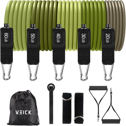 VEICK Resistance Bands, Exercise Bands, Workout Bands, Resistance Bands for Working Out with Handles for Men and Women, Exercising Bands for Fitness Weights Work Out at Home