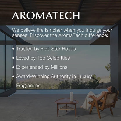 AromaTech White Tea Aroma Essential Oil Blend: Luxury Hotel Inspired Aromatherapy with White Tea, Orange & Palo Santo for Ultrasonic Diffusers & Nebulizers - 4 fl oz, 120 mL