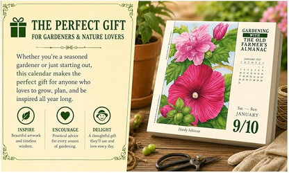 The Old Farmer's Almanac 2027 Daily Desk Calendar: Boxed Page-a-Day Gardening Calendar with Day-to-Day Tips, Folklore, Advice & Planting Secrets