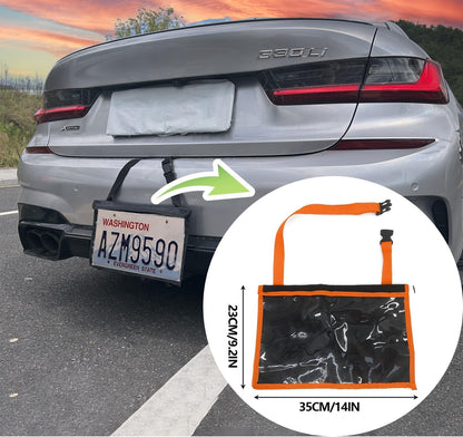 License Plate Holder with Hanging Strap, Test Drive Tag Bag, Dealer Plates License Frame Cover, for Car SUV Truck (Orange, 3)