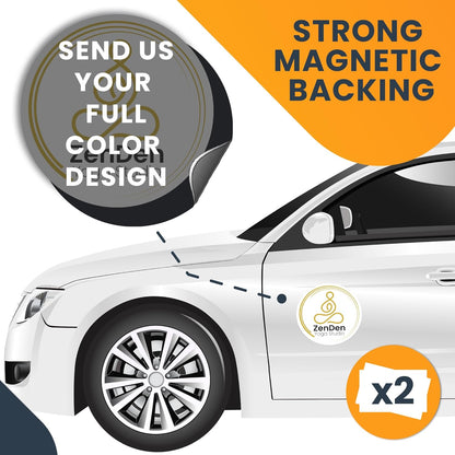 Magnet Me Up Customizable and Personalized Automotive Magnet Decals (12" Round)