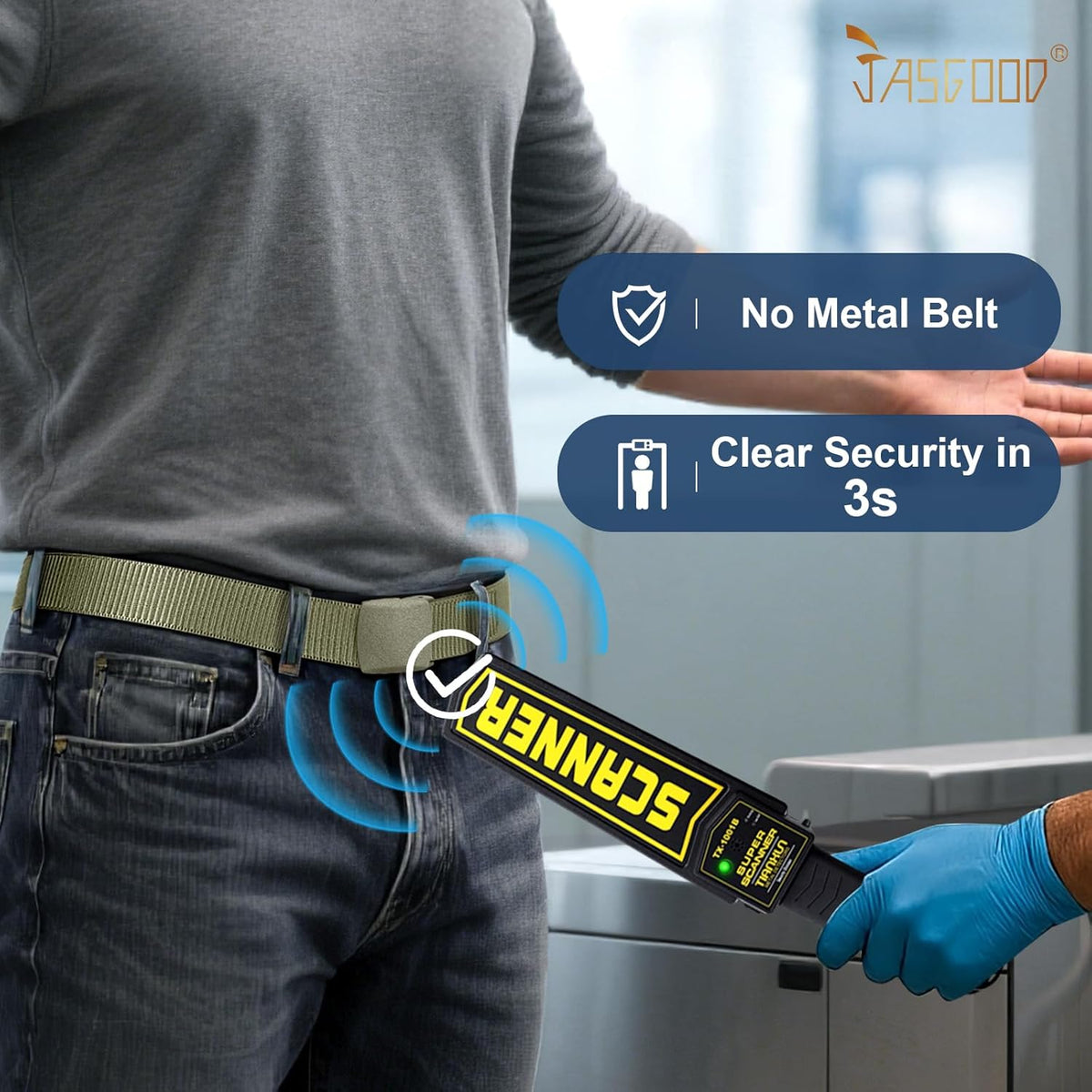 JASGOOD Nylon Canvas Breathable Military Tactical Men Waist Belt With Plastic Buckle