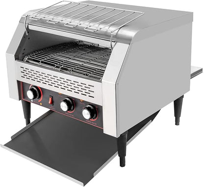 450 Slices/Hour Commercial Toaster, 110V 2600W Electric Conveyor Toaster Oven Stainless Steel Commercial Conveyor Belt Toasters for Restaurant, Bakery, Buffet Use