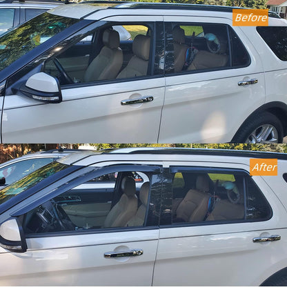 94029 Sunproof Waterproof Side Window Wind Deflector, 4pcs Protective Replacements Rain Guards Set, Window Visor fit for 2005 2006 2007 Honda Odyssey