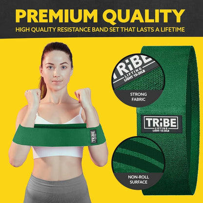 Fabric Resistance Bands for Legs - Workout Bands Resistance Bands for Men and Women - Booty Bands for Working Out - Exercise Bands Resistance Bands Set - Elastic Bands for Exercise