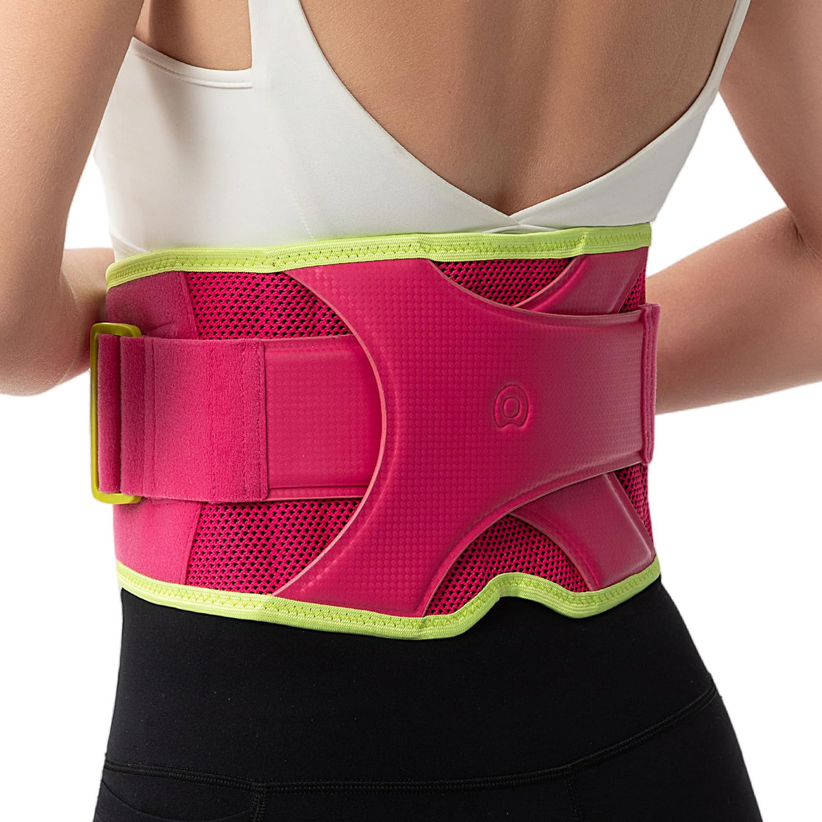 Back Brace for Lower Back Pain Relief, 8X Powerful Support System,Lumbar Support Belt for Men & Women Ergonomic 3D Design with Adjustable Strap for Fitness Running Home Pilates Hot Pink S