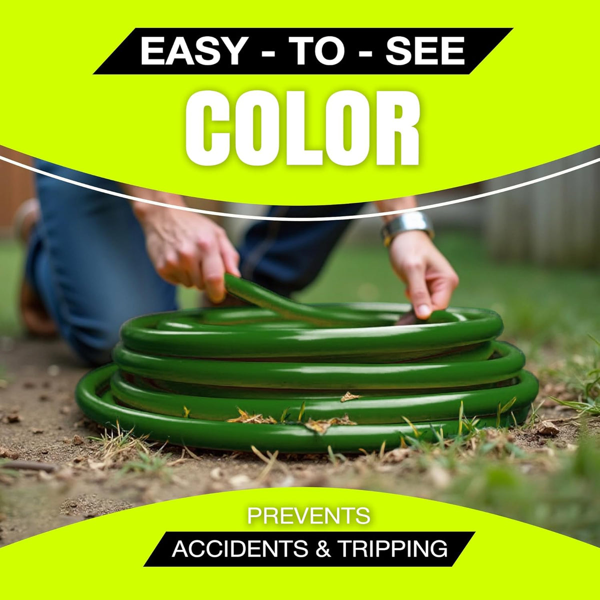 50ft Outdoor/Indoor Extension Cord 10/3 Gauge Ultra Heavy Duty 3 Prong SJTW, Waterproof, Flexible Cold-Resistant Long Power Cord,15A 125V 1875W, Green by LifeSupplyUSA