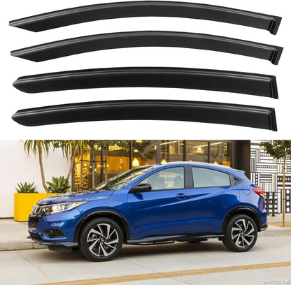 Window Visors Rain Guards for 2016-2022 Honda HRV, Out-Channel Window Vent Wind Deflectors Visors Shades for 16-22 HR-V