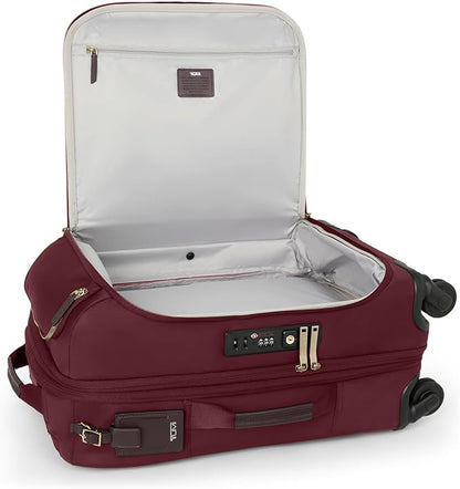 TUMI - Voyageur Leger 4 Wheeled Luggage - Women's Lightweight and Spacious, Sleek Silhouette, Durable Premium Suitcase - 21.8" International Expandable Carry-On, Wine