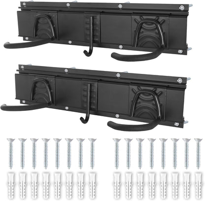 Bike Storage Rack Wall Mount Garage Hanger for 3 Bicycles & 2 Helmets, Adjustable Bike Rack Holds Up to 200Lbs
