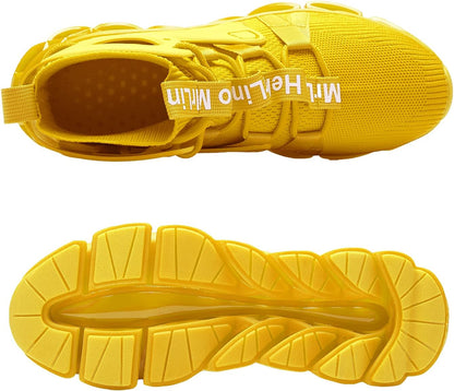 Hello MrLin Men's Running Shoes Non Slip Athletic Tennis Walking Blade Type Sneakers Hip Hop