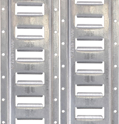US Cargo Control E-Track, Made in USA, 12 Gauge Steel 5 FT Galvanized Rails (2-Pack) - Horizontal E-Track Rails for Trailers, Garages, Cargo Vans - 6,000 Pounds Break Strength Per Slot