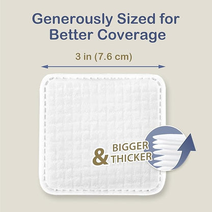 Ourmed Life Large Cotton Pads for Makeup Removal, Soft & Lint-Free Face Pads with Pressed Seam Design, Durable Makeup Remover Pads for Facial Cleansing on All Skin Types, 3x3 Inch, 60 Count