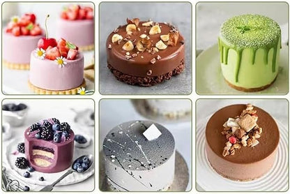 OCPO KITCHEN 3D Round Cylinder Silicone Mold for Baking Mousse Cake, Candy, Pastry, Chocolate, Cupcake, Cookie, Cake Decoration Mold, Round Shape (24-Cavity)