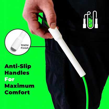 Premium Tangle-Free Jump Rope for Men & Women | Adjustable 10ft Skipping Rope | Ideal for Boxing, CrossFit & Cardio Training | Speed Rope for Fitness & Double Unders | Shatterproof Ergonomic Handles | Durable 5mm Cord