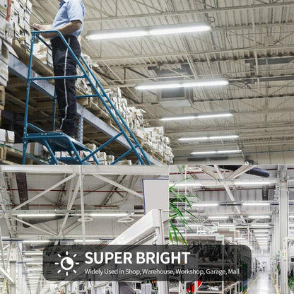 (6-Pack), 8FT LED Shop Light, Super Bright 120W Shop Lights, 19800LM 5000K 8 Foot Led Lights, Linkable 96" Shop Lights Lighting for Garage with Plug, U Shape T8 8' Led Light Fixtures