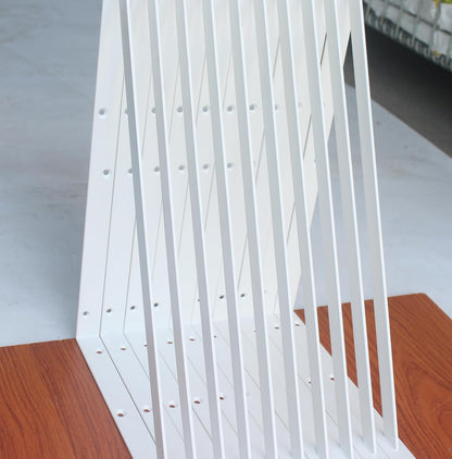 12 Pack L22 x H 12" White Heavy Duty Shelf Brackets with Screws Metal Shelf Brackets Shelf Support Angle Brackets for Shelves L Brackets Heavy Duty Floating Shelf