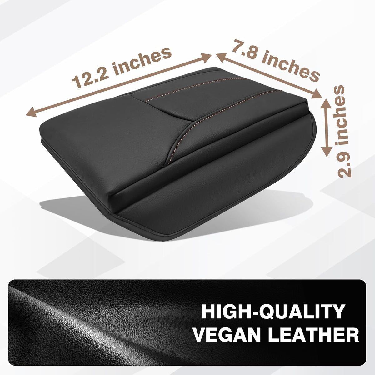 Muslogy Center Console Cover 1-Inch Extra Thick Armrest Pad Compatible with 2025 Subaru Forester Accessories Arm Rest Cushion Padding Anti-Scratch Middle Console Leather Armrest Lid Protector