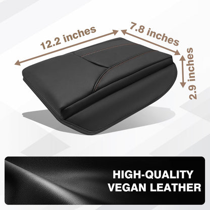 Muslogy Center Console Cover 1-Inch Extra Thick Armrest Pad Compatible with 2025 Subaru Forester Accessories Arm Rest Cushion Padding Anti-Scratch Middle Console Leather Armrest Lid Protector