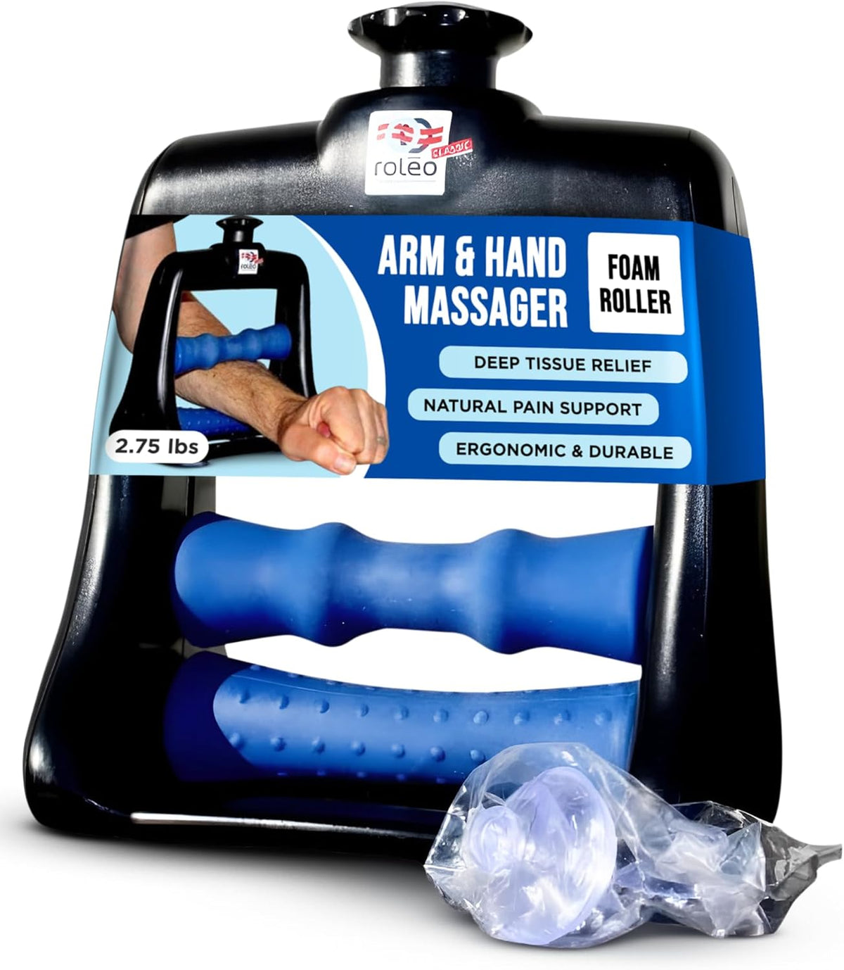 Roleo Arm and Hand Massager; Deep Tissue Forearm, Hand, and Wrist Pain Relief; Arm Roller; Portable. Strong Therapeutic Massage. Invented by a LIC. Massage Therapist. See Our Video. New Sleek Look