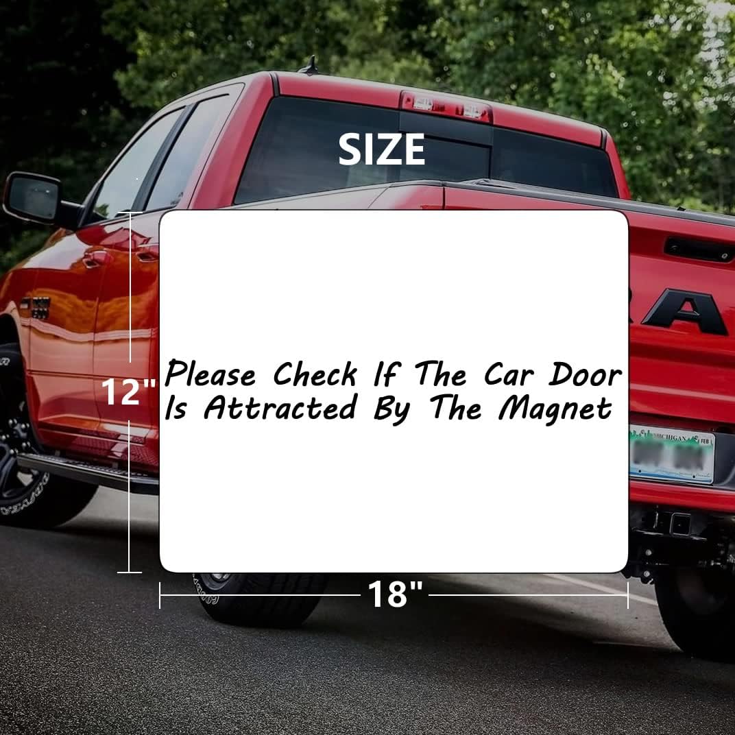 Set of 2 - Blank Car Door Magnet Sticker, Rounded Corners Magnetic Vehicle Sign, Perfect Magnet for Car to DIY Advertise Business and Cover Company Logo, Personalized Magnet Decal, White (18x12 inch)