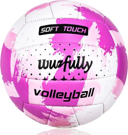 Wuzfully Volleyball Official Size 5,Soft Volleyballs for Backyard Beach Park Play Games Practice Volleyball for Beginner Teenager(Best Gift)