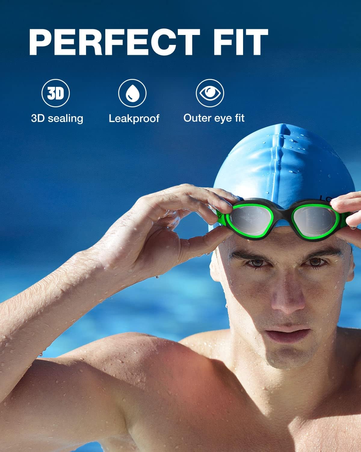 ZIONOR G1 Polarized Swimming Goggles for Unisex Adult Women Anti Fog 100% Anti UV Diving Goggles
