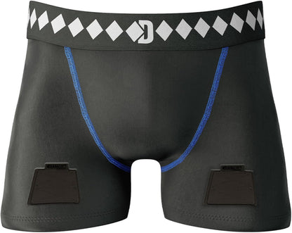 Diamond MMA Hockey Jock Short with Built-in Jock Strap & Athletic Cup Pocket