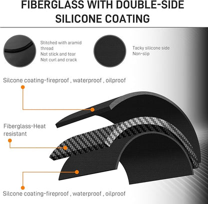 60"×48" Under Grill Mat for Outdoor Grill,Double-Side Fireproof & Heat-Resistant Outdoor Grill Mat,Protective Mat for Patio,Courtyard,Tabletop