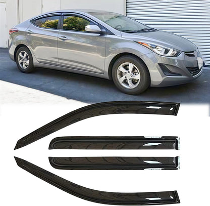 Rainproof Side Window Wind Deflectors for 2021-2024 Hyundai Elantra, Tape-on Sun Rain Guard Sets,Nice Looking Window Visors for Cars,Vent Deflector for 21-24 Hyundai Elantra 94169