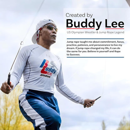 Buddy Lee Aero Speed Jump Rope 2.0 Upgraded Version with Sonic Rocket Speed Swivel Bearing | Tangle-Free & Adjustable Jump Rope for Men & Women - For Fitness, Double-Unders, and Cross-Training