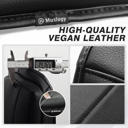 Muslogy Center Console Armrest Cover Compatible with Dodge Ram1500/2500/3500 2013-2018 Comfort Armrest Pad Arm Rest Cushion Vegan Leather Protector 1-Inch Extra Thick(Bucket Seat ONLY)