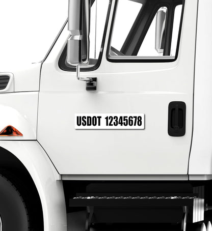 USDOT Number Magnets - Custom Made DOT Registration Magnets - 2-Pack 18-Inch by 4-Inch