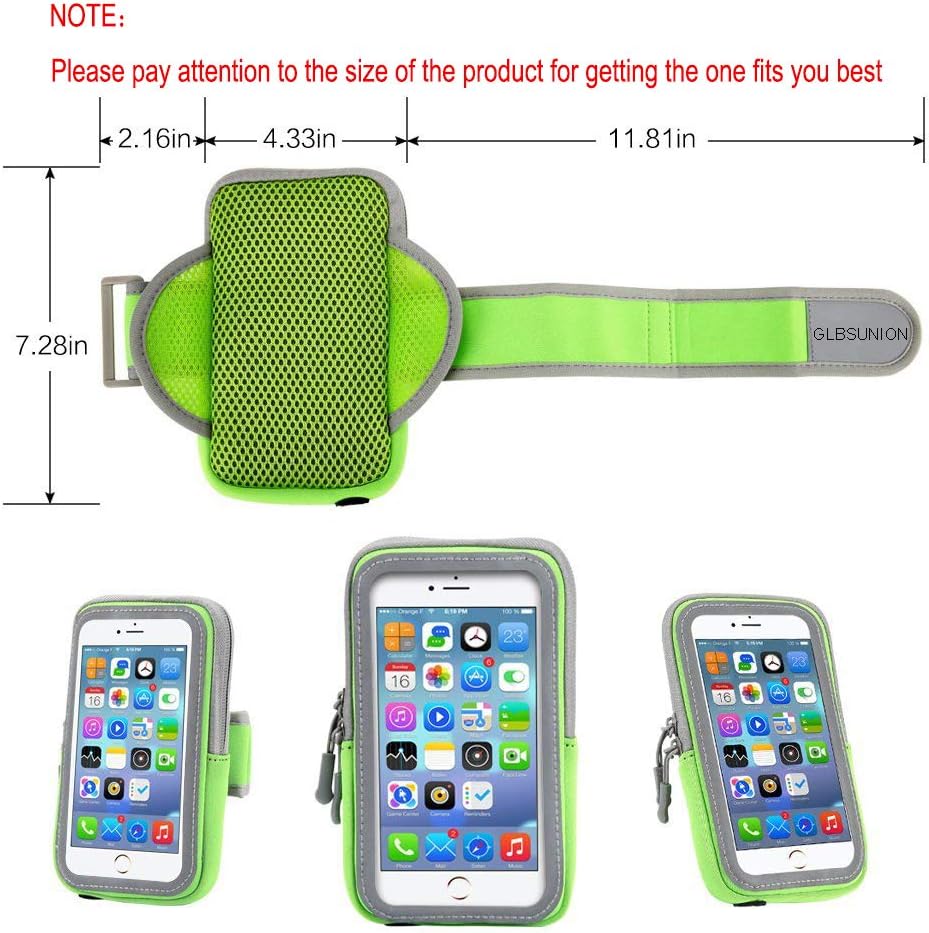 LENPOW 2 Pack Multifunctional Outdoor Sports Armband Sweatproof Running Armbag Casual Arm Package Bag Gym Fitness Cell Phone Bag Key Holder for iPhone 14 13 12 Max Pro Plus Samsung Galaxy Note S22 S21